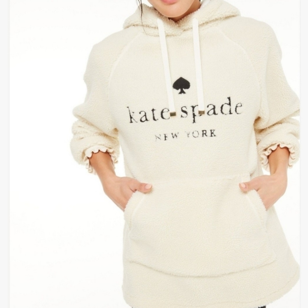 Sherpa Hoodie Classic Kate Spade logo